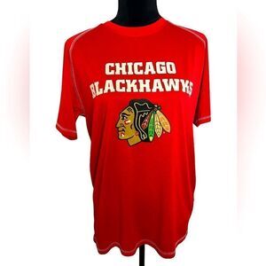 NHL CHICAGO BLACKHAWKS HOCKEY DRI-FIT TSHIRT MENS SIZE MEDIUM‎